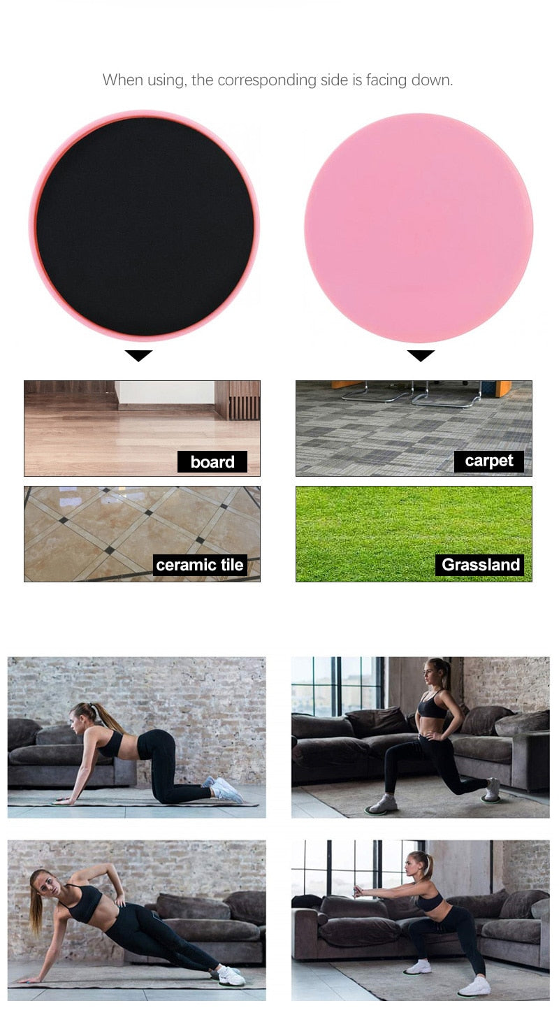 Dual Sided Gliding Sport Discs (2pcs)